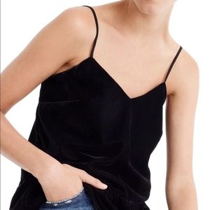 Brand new Black J. Crew Velvet Cami Top